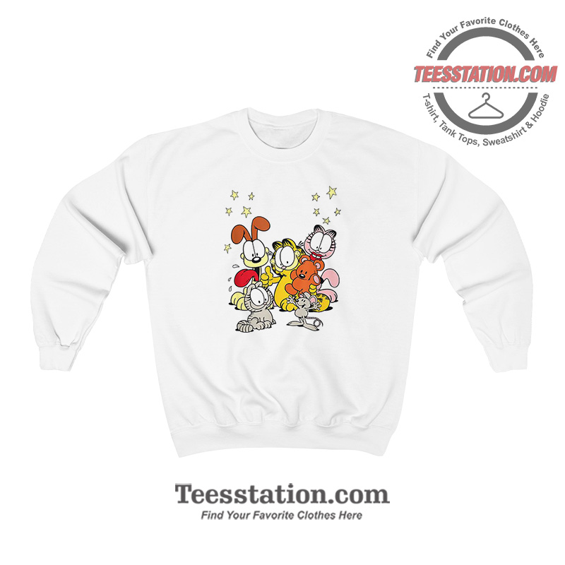Garfield With Besfriends Funny Sweatshirt Garfield With Besfriends Funny Sweatshirt