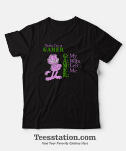 Garfield Yeah I'm A Gamer Funny T-Shirt