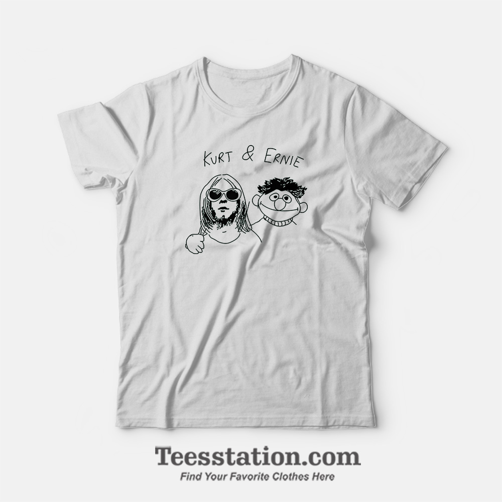 Kurt Cobain And Ernie Sesame Meme Funny T-Shirt Kurt Cobain And Ernie Sesame Meme Funny T-Shirt