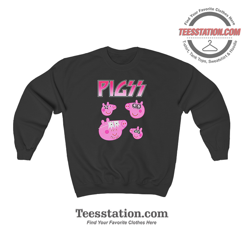 Peppa Pig X Kiss Band Parody Sweatshirt Peppa Pig X Kiss Band Parody Sweatshirt