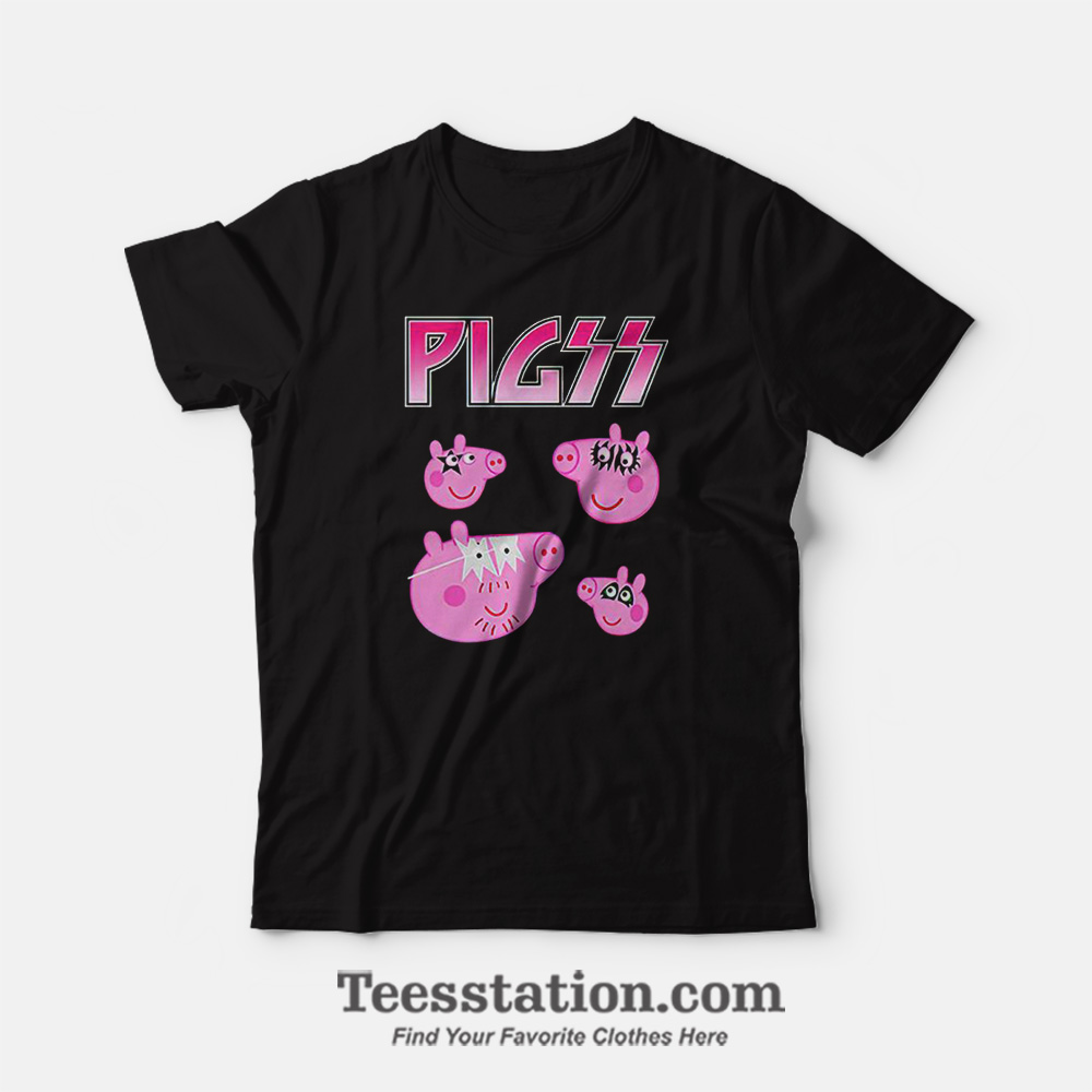 Peppa Pig X Kiss Band Parody T-Shirt Peppa Pig X Kiss Band Parody T-Shirt