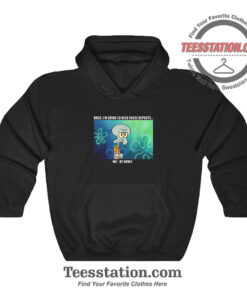 Squidward Work From Home Funny Hoodie