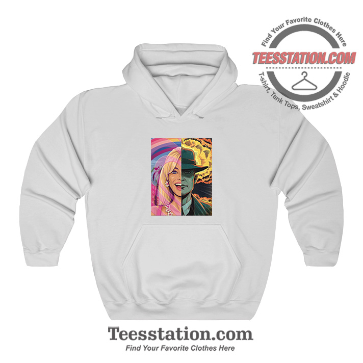 Barbie And Oppenheimer The Battle Parody Hoodie Barbie And Oppenheimer The Battle Parody Hoodie