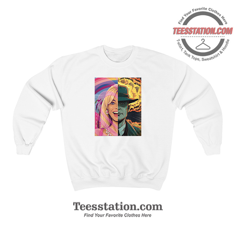 Barbie And Oppenheimer The Battle Parody Sweatshirt Barbie And Oppenheimer The Battle Parody Sweatshirt