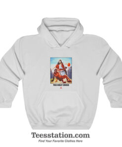 Jesus Crossing Up Satan Basketball The Holy Cross Hoodie
