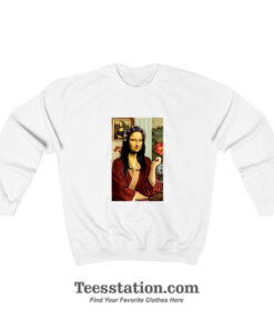 Mona Lisa Hair Rollers Meme Sweatshirt