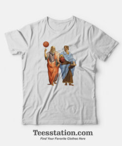 Plato And Aristotle In Epic Basketball T-Shirt
